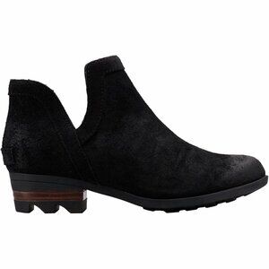 Sorel Lolla Black Suede Cut Out Bootie